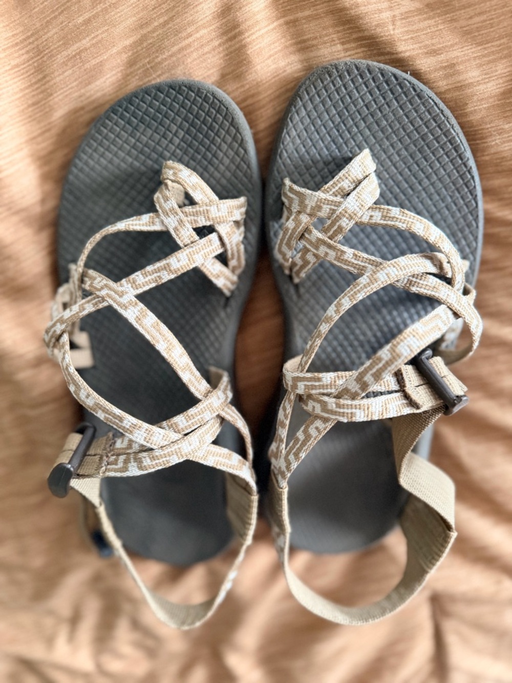 Chaco Women’s 7 Neutral Beige Strap Sandals for Women - Sporty Casual